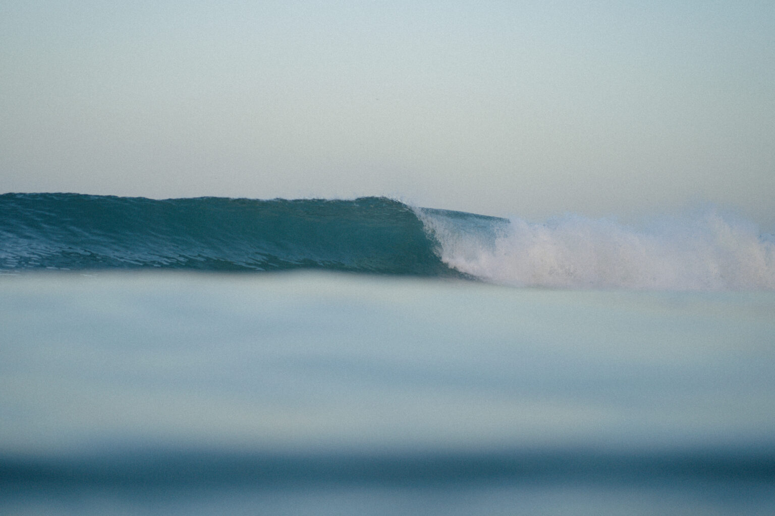 Perfect open waves at anza beach, agadir